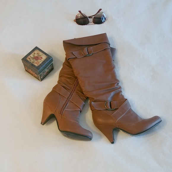 Charlotte Russe Shoes - Charlotte Russe tan boots